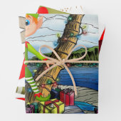 Joyeux Noël Feuilles de pain d'épices Envelopper p (En situation)