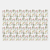 Joyeux Noël Feuilles Enveloppant Pingouin Papier (Devant 2)