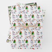 Joyeux Noël Feuilles Enveloppant Pingouin Papier (En situation)