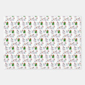 Joyeux Noël Feuilles Enveloppant Pingouin Papier (Devant)
