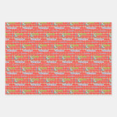 Joyeux Noël Feuilles Envelopper Noel Papier (Devant)