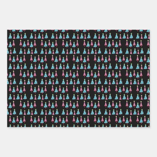 Joyeux Noël Feuilles Envelopper Papier (Devant)