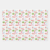 Joyeux Noël Feuilles Envelopper Papier Joie (Devant 2)