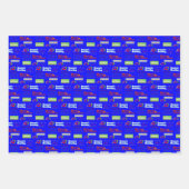 Joyeux Noël Feuilles Envelopper Papier Joie (Devant)