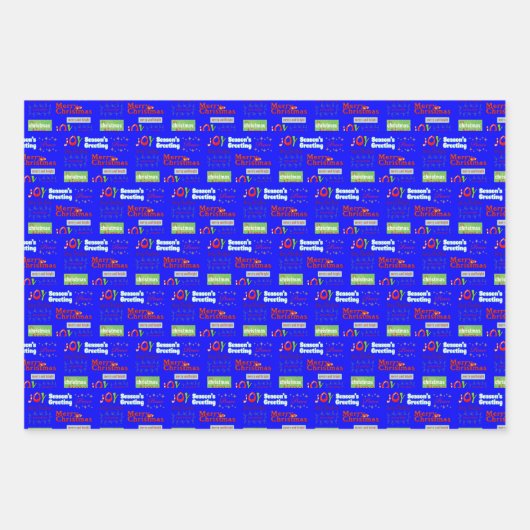 Joyeux Noël Feuilles Envelopper Papier Joie (Devant)