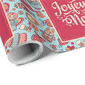 Joyeux Noel fFrench Merry Kerstmis figines Cadeaupapier (Rol Hoek)