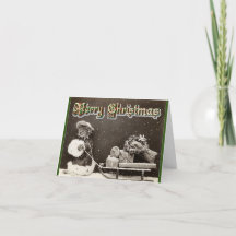 Joyeux Noël Fille Carte de vacances