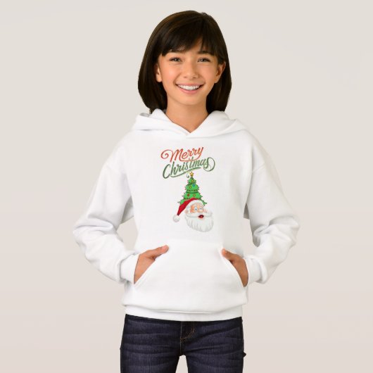 Joyeux Noël filles pull-over design sweat - shirt  (Devant entier)