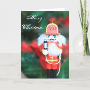 Joyeux Noël Fireman carte Nutcracker