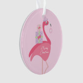 Joyeux Noël Flamant Rose Pastel Violet (devant)