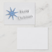 Joyeux Noël - Flocon de neige - Carte de visite (Devant / Derrière)