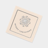Joyeux Noël flocon de neige chic argent (Gauche)