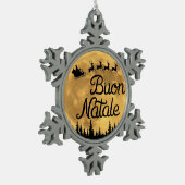 Joyeux Noël Flocon de neige Ornement encadré (Gauche)