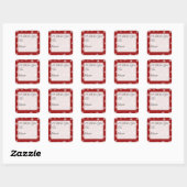 Joyeux Noël Flocon de neige rouge à et de Stickers (Feuille)