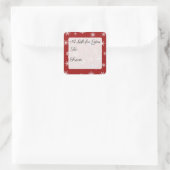 Joyeux Noël Flocon de neige rouge à et de Stickers (Sac)