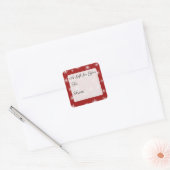 Joyeux Noël Flocon de neige rouge à et de Stickers (Enveloppe)