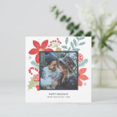 Joyeux Noël floral | Carte de vacances photo (Debout devant)