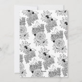 Joyeux Noël Floral Cercle Frame Carte de vacances (Dos)