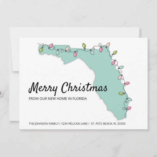 Joyeux Noël Floride Carte Nouveau Accueil (Devant)