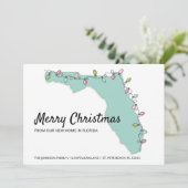 Joyeux Noël Floride Carte Nouveau Accueil (Debout devant)