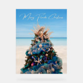 Joyeux Noël Floride Tropical Plage Vacances Arbre (Recto)