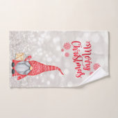 Joyeux Noël, Flou bokeh, Gentil Gnome (Serviette à main)