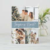 Joyeux Noel Fotocollage Feestdagenkaart (Staand voorkant)