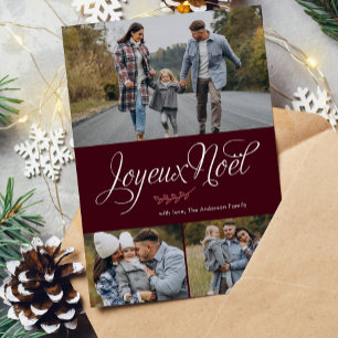 "Joyeux Noel" Fotogalerij van Drie Feestdagenkaart