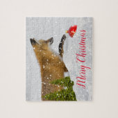 Joyeux Noël Fox Jigsaw Puzzle (Vertical)