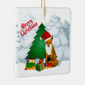 Joyeux Noël Fox Ornement (Droite)