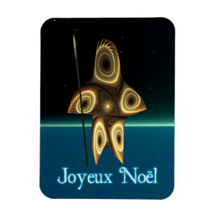 Joyeux Noel - Fractal Inuit Hunter Magneet