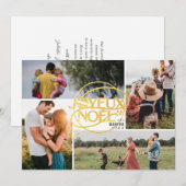 Joyeux Noel Frans Kerst Vier Foto Collage Feestdagenkaart (Voorkant / Achterkant)