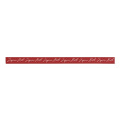 Joyeux Noël Frans Vrolijk Kerstfeest Rood & Wit Grosgrain Lint (Voorkant)