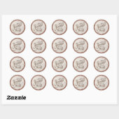 Joyeux Noel Frans Vrolijk Kerstmis Envelop Seal Ronde Sticker (Vel)