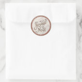Joyeux Noel Frans Vrolijk Kerstmis Envelop Seal Ronde Sticker (Tas)