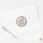 Joyeux Noel Frans Vrolijk Kerstmis Envelop Seal Ronde Sticker (Envelop)