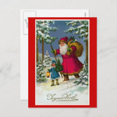 "Joyeux Noel" Franse kerst Feestdagenkaart (Voorkant / Achterkant)