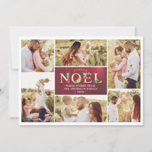 Joyeux Noel Franse moderne kerstfoto's Collage Feestdagenkaart