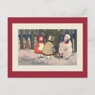 Joyeux Noel Franse Vintage Kerst Briefkaart