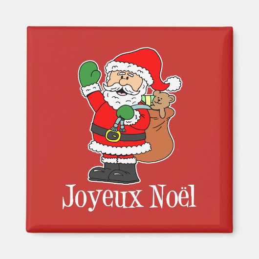 Joyeux Noel French Christmas Père Noël Magnet (Devant)