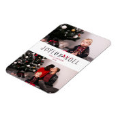 Joyeux Noël French Cut Paper Effect Custom Photo Magneet (Linkerzijde)