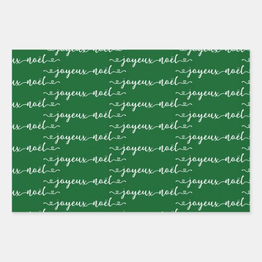 Joyeux Noel French Design  Inpakpapier Vel (Voorkant)
