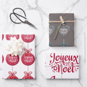 Joyeux Noel French Kerstcadeautwrap Inpakpapier Vel