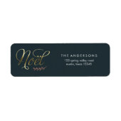 Joyeux Noel French Kerstmis Etiket (Voorkant)