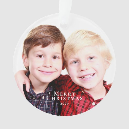 Joyeux Noël Frères Photo Rouge Vert (devant)