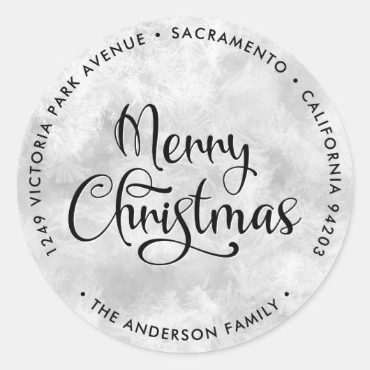 Joyeux Noël Frosty Retourner les étiquettes d'adre (Devant)