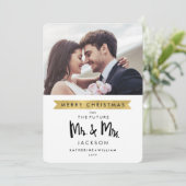 Joyeux Noël | Future M. et Mme. Carte de vœux phot (Debout devant)