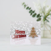Joyeux Noël Gingerbread Arbre Carte postale (Debout devant)