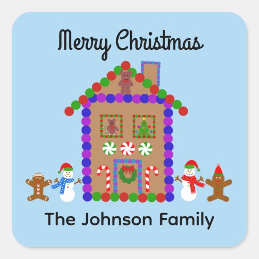 Joyeux Noël Gingerbread House #1 Stickers (Devant)