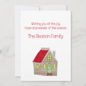 Joyeux Noël Gingerbread maison Invitation (Dos)